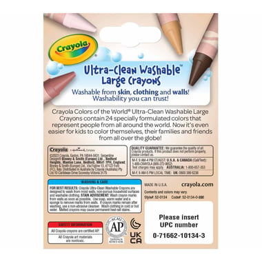 Crayola Wax Crayon,Assorted Color,24