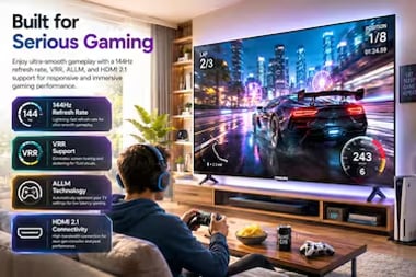 Nikai 100" Smart Tv,4k Qled,144 Hz,Black,100nikgoogle-144