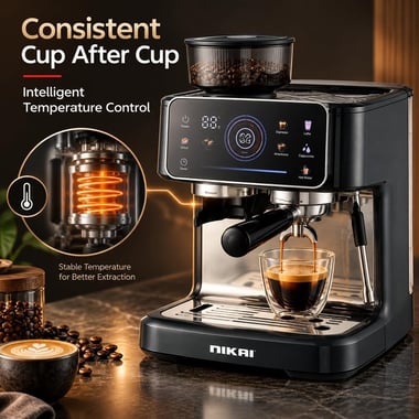 Nikai Espresso Machine,Black