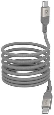Ravpower Ravpower 100w Magnetic Nylon Braided C-C Cable 1.2m Sync & Charge Cable,1.2 Cm,Grey