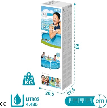 انتيكس مسبح باطار 305.00 سم×305.00 سم×76.00 سم,4 أشخاص,متعدد الالوان