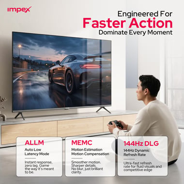 Impex 65" Smart Tv,4k Qd Mini-Led,144 Hz,Black,65 Inch 4k Ultra Hd Qd Mini Led Google Smart Tv