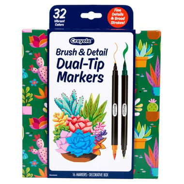 Crayola Brush Pen,Assorted Color,16