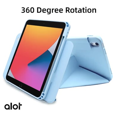ألوت iPad 10.9 حافظة كمبيوتر لوحي بغطاء خلفي,سماوي