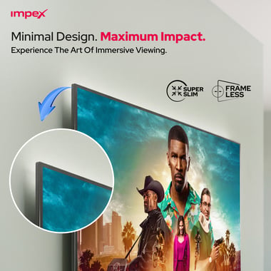 امبيكس 65 بوصة تلفزيون ذكي,UHD ليد,60 Hz,اسود,Impex 65 Inch 4K UHD Smart LED TV
