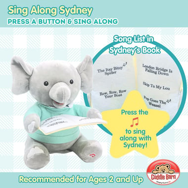 Cuddle Barn Interactive Plush Toy ,3 Years And Above,Silver