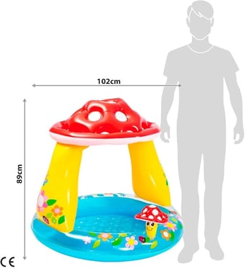 Intex Kidde Pool 102.00 Cm×102.00 Cm×89.00 Cm,1 Person,Multicolor