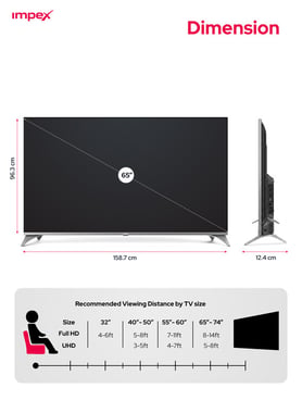 Impex 65" Smart Tv,4k Qled,120 Hz (Dlg),Black,65s4qlc2r120