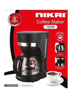 Nikai Drip Coffee Machine,Black