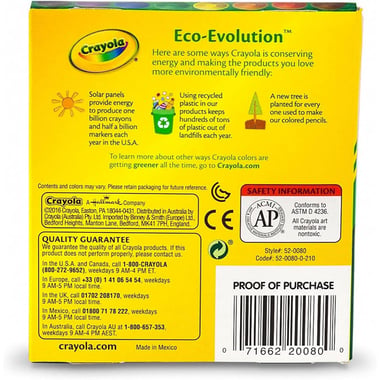 Crayola Wax Crayon,Assorted Color