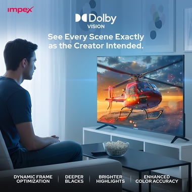 امبيكس 55 بوصة تلفزيون ذكي,دقة 4 كيه ليد,60 Hz,اسود,Impex evoQ 55" Ultra HD GOOGLE LED TV