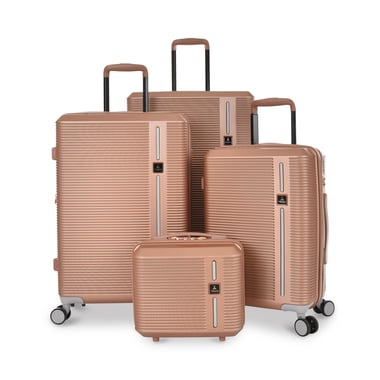 Track Luggage Set Of 4 (12"/20"/24"/28"),4 Pieces,Pink