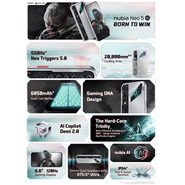 Zte Neo5 Silver + N82 + Cooler,256 Gb,8 Gb Ram,Silver,5g,