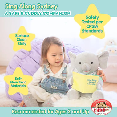 Cuddle Barn Interactive Plush Toy ,3 Years And Above,Silver