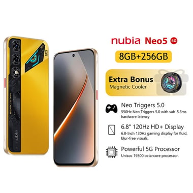 Zte Neo5 Gold + N82 + Cooler,256 Gb,8 Gb Ram,Titanium Gold,5g,