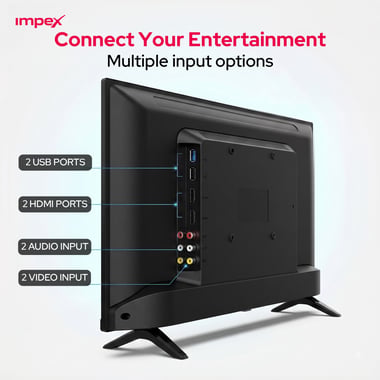 Impex 24" Smart Tv,Hd Led,,Black,Impex Gloria 24 Hd Led Tv