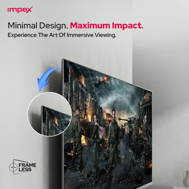 امبيكس 40 بوصة تلفزيون ذكي,دقة كاملة ليد,60 Hz,اسود,Impex 40 Inch Full HD Smart LED TV
