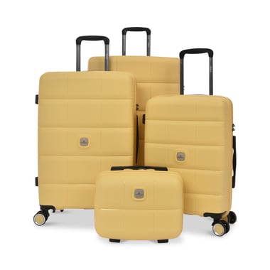Track Luggage Set Of 4 (16"/20"/24"/28"),4 Pieces,Yellow