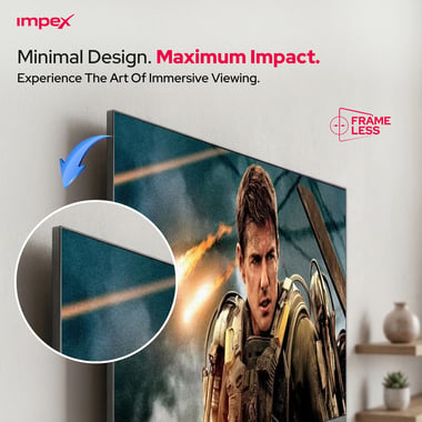 امبيكس 50 بوصة تلفزيون ذكي,دقة كاملة كيو ليد,60 Hz,اسود,Impex Gloria 50 Inch QLED Smart TV