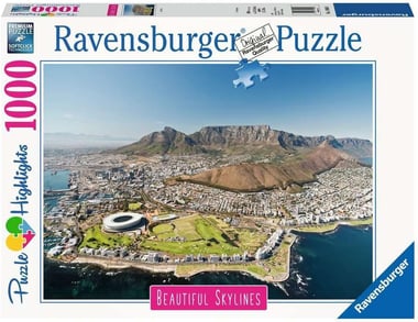 رافنسبورغر RVN140848,Cape Town Skyline / Table Mountain,ألغاز تركيب جيغسو,1000,انجليزي,سنة فما فوق 14