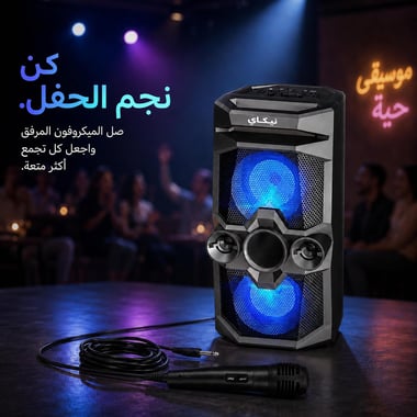 نيكاي مكبر صوت لاسلكي,as per usage,أسود