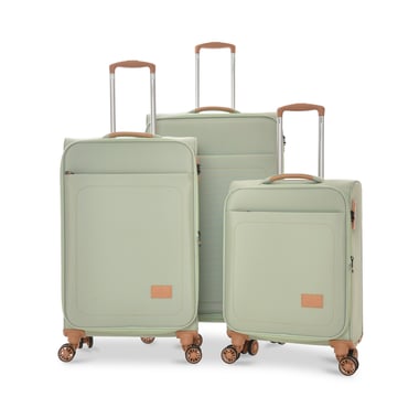 Track Luggage Set Of 3 (20"/24"/28"),3 Pieces,Green