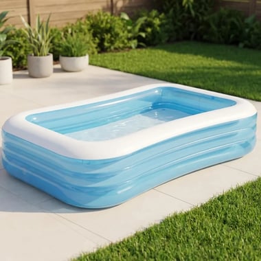 Intex Inflatable Pool 305 Cm×183 Cm×56 Cm,4 Person,Multicolor