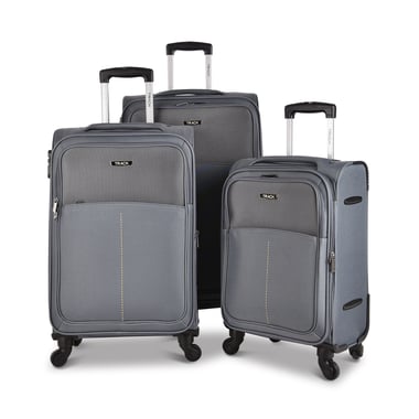Track Luggage Set Of 3 (20"/24"/28"),3 Pieces,Grey