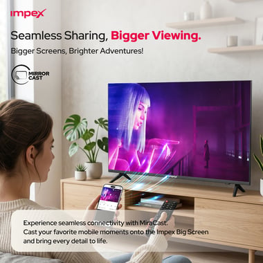Impex 43" Smart Tv,Full Hd Led,60 Hz,Black,Impex 43 Inch Full Hd Smart Android Led Tv
