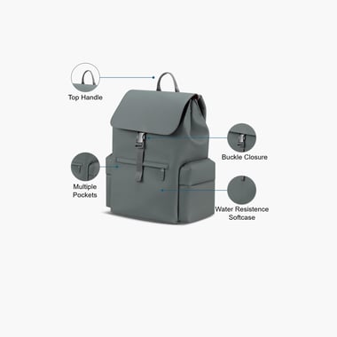 Lipault Laptop Backpack (15.6"),For 13"/15.6" (Device),Unisex,Grey