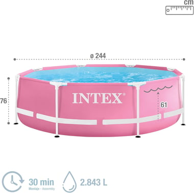 انتيكس مسبح باطار 244.00 سم×244.00 سم×76.00 سم,4 أشخاص,وردي