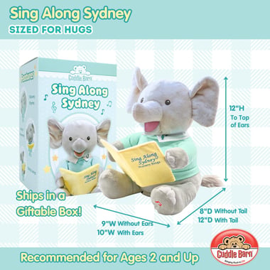 Cuddle Barn Interactive Plush Toy ,3 Years And Above,Silver