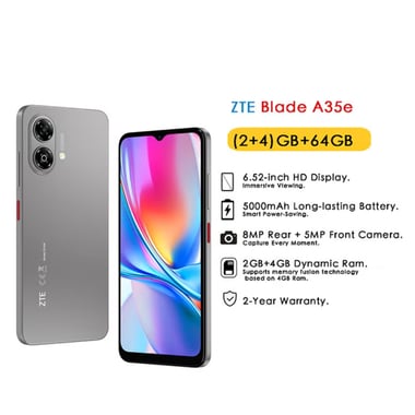 Zte,64 Gb,2 Gb Ram,Silver Grey,4g Lte,Unisoc 9863a1
