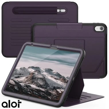 ألوت iPad 10th Generation (10.9-inch) حافظة كمبيوتر لوحي بغطاء خلفي,بنفسجي