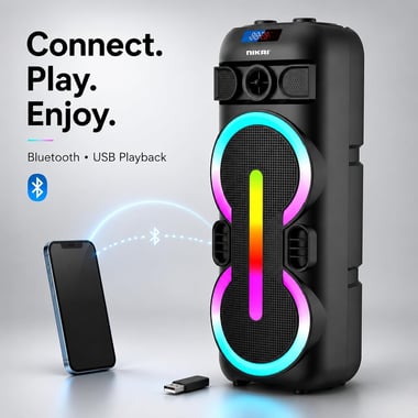 Nikai Wireless Pa System,As Per Usage,Black