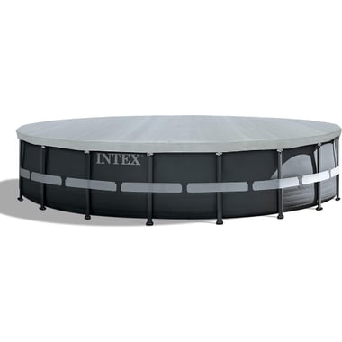Intex Above-Ground Pool Cover 549 Cm×549 Cm×12 Cm,Drawstring,Grey