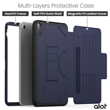 Alot Ipad 10th Generation (10.9-Inch) Back Cover Tablet Case,Deep Blue