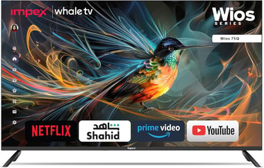 Impex 75" Smart Tv,4k Qled,,Black,75-Inch Qled Smart Google Tv