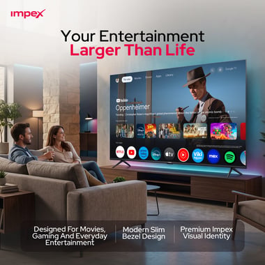 Impex 75" Smart Tv,4k Qd Mini-Led,120 Hz,Black,75qdmini120hz