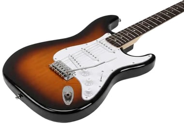 Unistar Electric Guitar Beginner,Left-Handed,6 Strings,Adults,Black