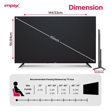 Impex 65" Smart Tv,4k Qd Mini-Led,120 Hz (Dlg),Black,65 Inch Google Tv Qd Mini Led 4k Ultra Hd Smart Tv