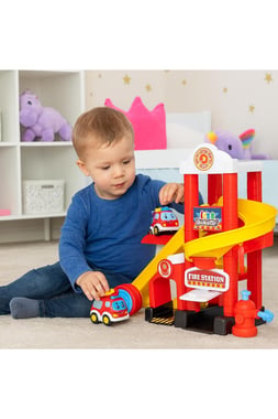 Teamsterz Vehicle & Track Set Truck,3 Years And Above,Multicolor