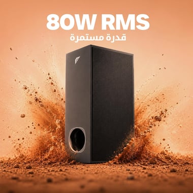 نيكاي NSB600WF-WL ساوند بار مع مضخم صوت,as per usage,أسود