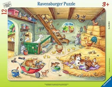 رافنسبورغر RVN50925,Cozy Farm Animals / Barn Animals,ألغاز تركيب جيغسو,12,انجليزي,3 سنوات فما فوق