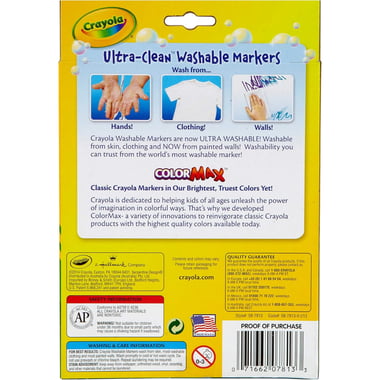 Crayola Color Marker (Washable),Assorted Color,12