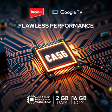امبيكس 65 بوصة تلفزيون ذكي,دقة 4 كيه ليد,60 Hz,اسود,Impex 65 Inch 4K Ultra HD Smart LED Google TV