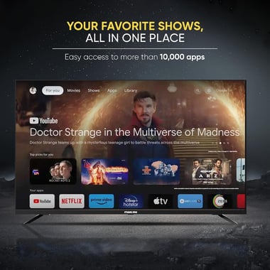 Nikai 55" Smart Tv,4k Qled,,Black,Nprog55qled