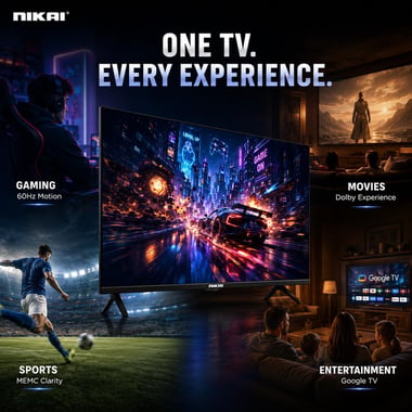نيكاي 75 بوصة تلفزيون ذكي,دقة 4 كيه كيو ليد,60 Hz,اسود,NIK75MEU4QLED