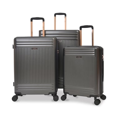 Track Luggage Set Of 3 (20"/24"/28"),3 Pieces,Grey
