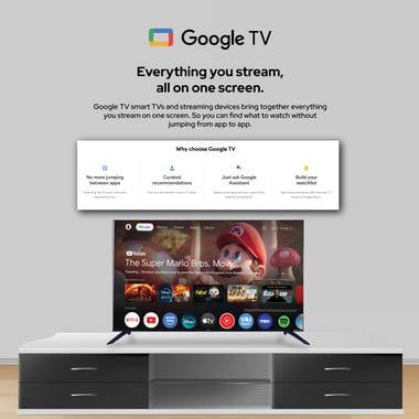 امبيكس 65 بوصة تلفزيون ذكي,دقة 4 كيه ليد,60 Hz,اسود,Impex 65 Inch 4K Ultra HD Smart LED Google TV